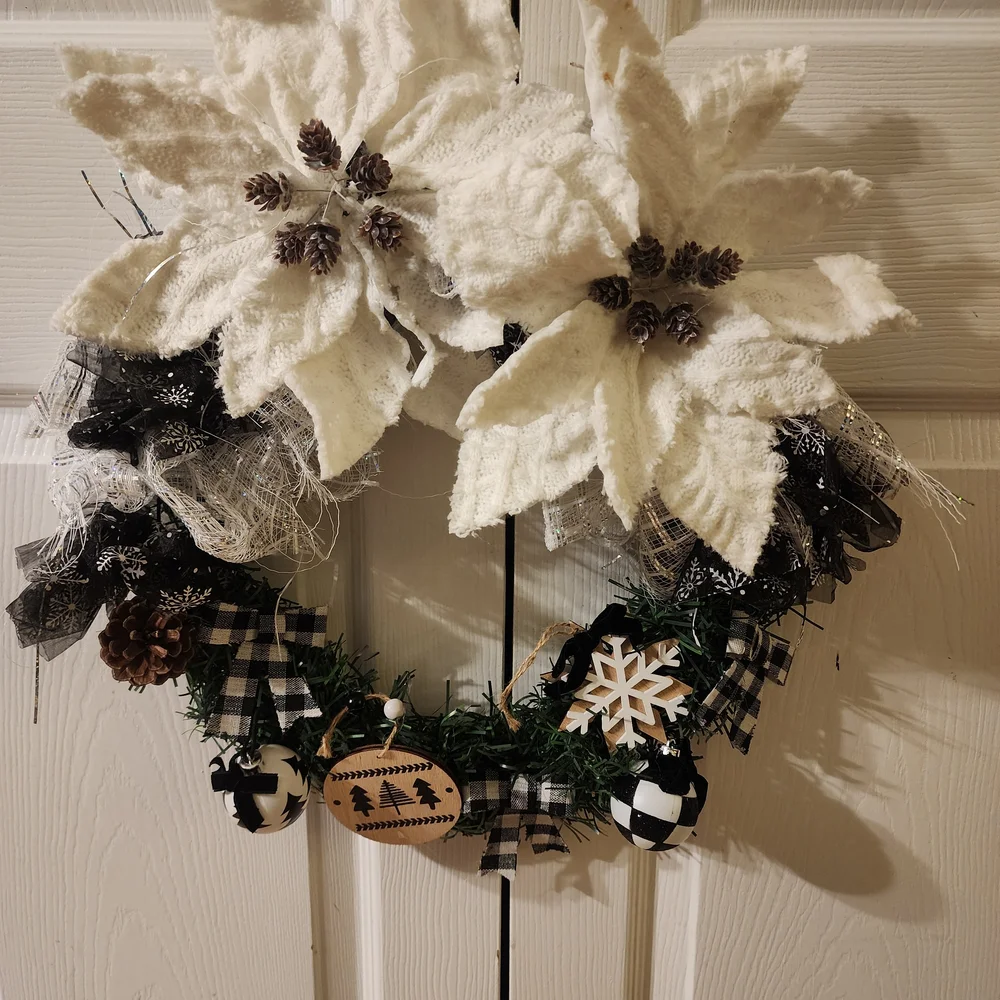 Festive Blue Holiday Wreath